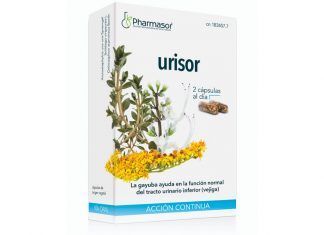Complemento alimenticio que ayuda en la función del tracto urinario interior, de Pharmasor