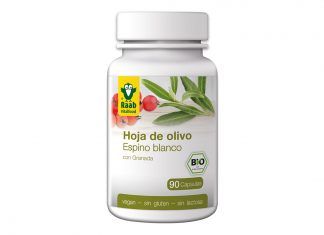 Cápsulas de Hoja de Olivo y Espino Blanco Bio, de Raab Vitalfood