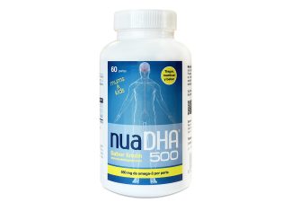 Un envase más amplio para NuaDHA500, el complemento de omega 3 DHA puro, masticable y con sabor a limón NuaDHA500