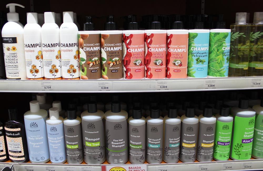 geles de baño y champús