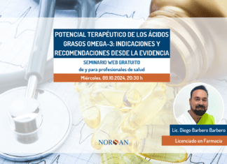 NORSAN presenta el seminario para profesionales «Potencial terapéutico de los ácidos grasos Omega-3: indicaciones y recomendaciones desde la evidencia»