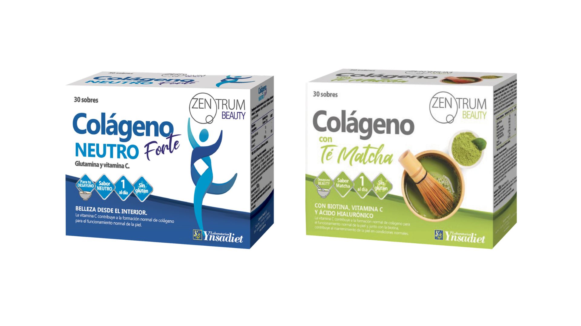 Colágeno con Té Matcha y Colágeno Neutro Forte, de Laboratorios Ynsadiet