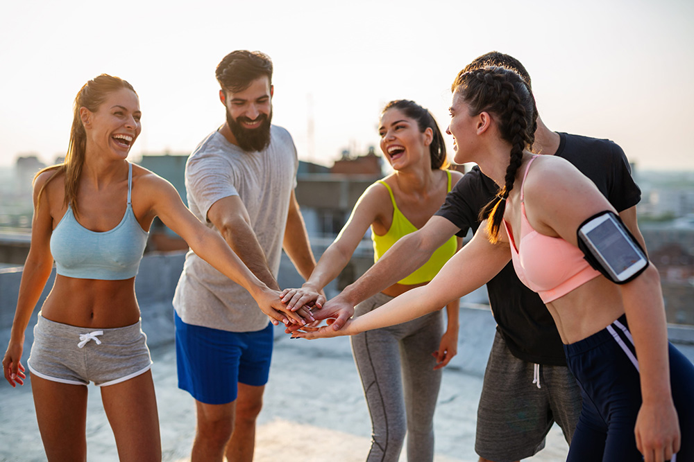 Fitness sport training people success and lifestyle concept