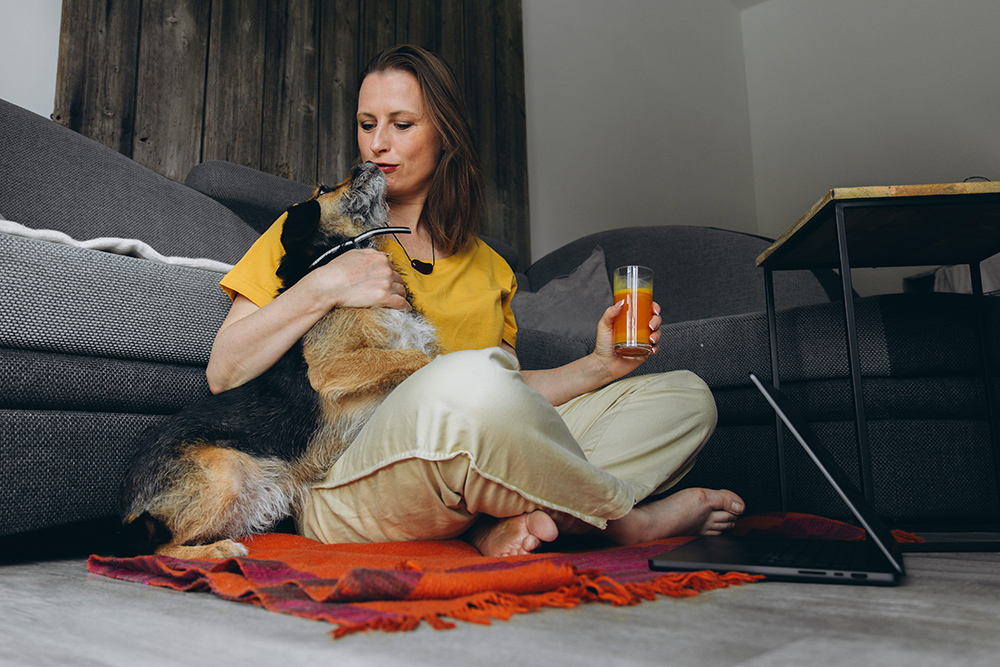 Mujer con perro